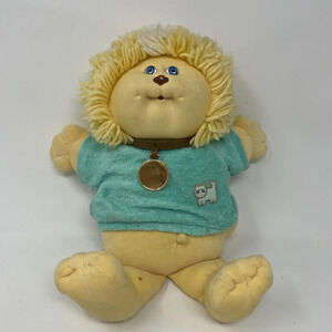 Koosas Cabbage Patch Kids Xavier Roberts Dog Doll Blue Eyes White Hair 1983 VTG